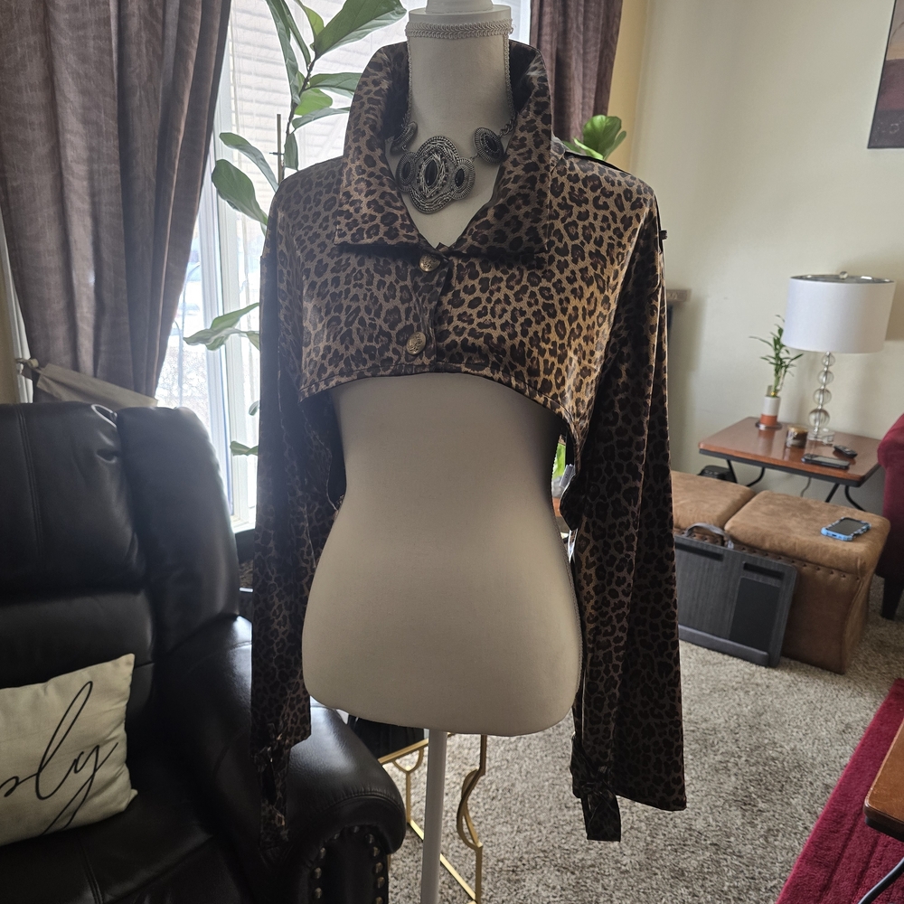 Leopard Print Women's Bolero Blazer